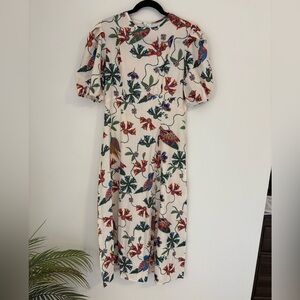 Floral Print Puff Sleeve Dress